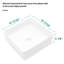 15.69"X15.69" White Ceramic Square Vessel Bathroom Sink