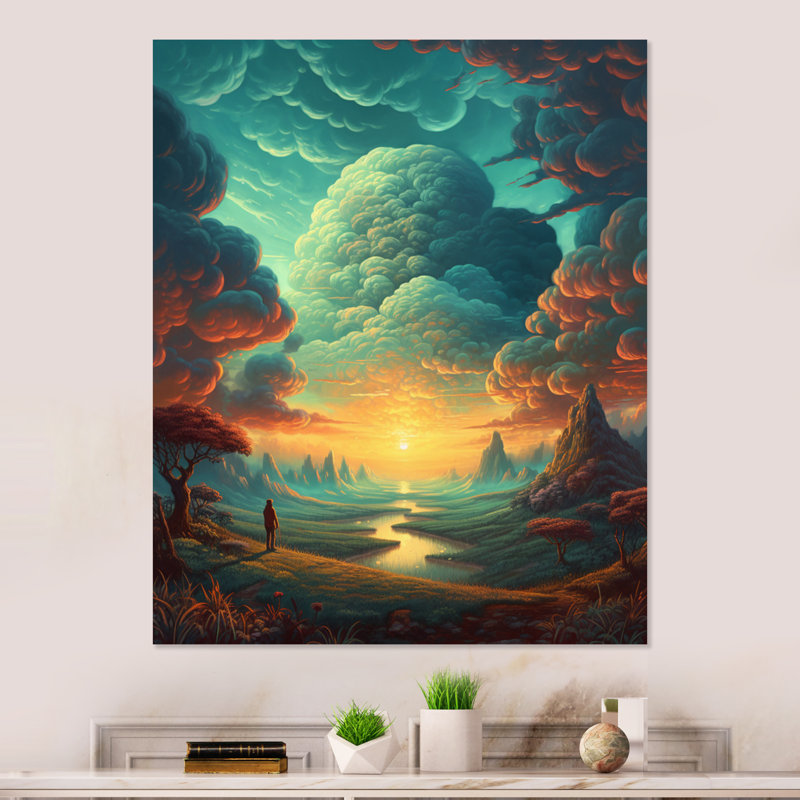 «Look Into Space IV» sur toile, H 20 po x l 12 po x P 1 po, Toile tendue