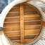 Outdoor Round Solid Wood Side Table-672436138