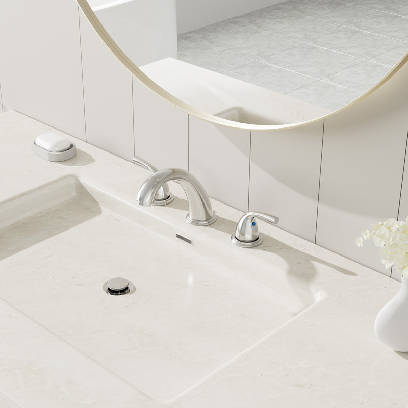 Robinet de salle de bain à 2 poignées avec drain NO, Chrome