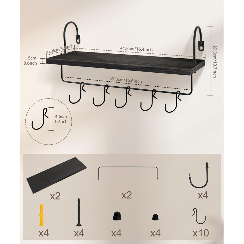 Makenzie Accent Shelf, Black