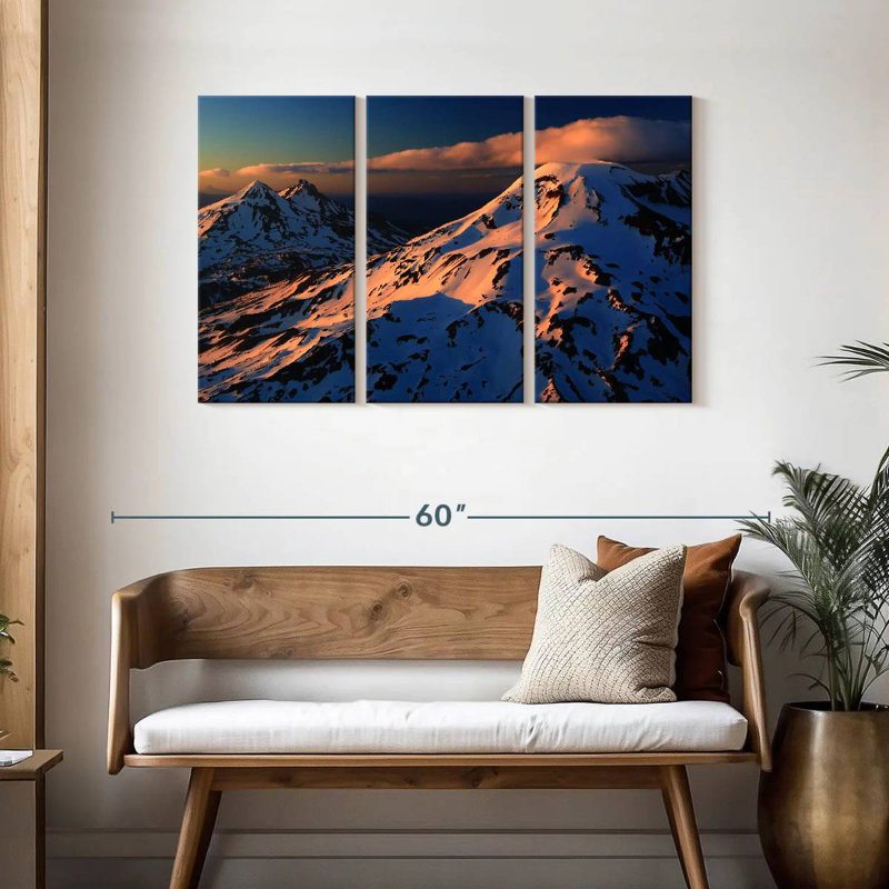 Alvord Three Sister Alpenglow, H 36 po x l 57 po