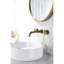 Robinet de lavabo de salle de bain à fixation murale - bonde escamotable, débit sonore réduit, bronze, finition rouille, nickel brossé lisse-121677844