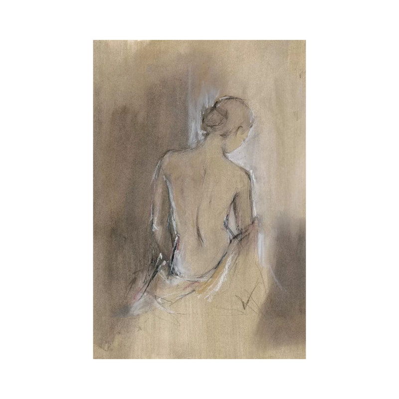 Contemporary Draped Figure II by Ethan Harper - Wrapped Canvas Print, 20.32 cm H x 30.48 cm W