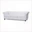 Canapés style Chesterfield 3 places | Polyuréthane ivoire | Meubles de salon