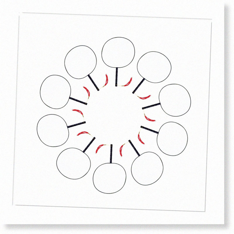 10pcs White Hand Fans for DIY Projects