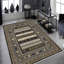 Tapis rectangulaire en polyester tissé à la machine 3 pi 11 po x 5 pi 11 po Angarano