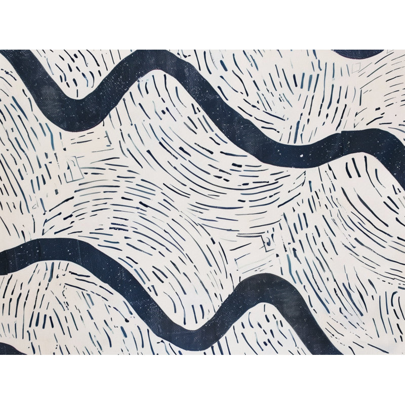 Wavy Lines Cotton Blend Comforter, King Comforter