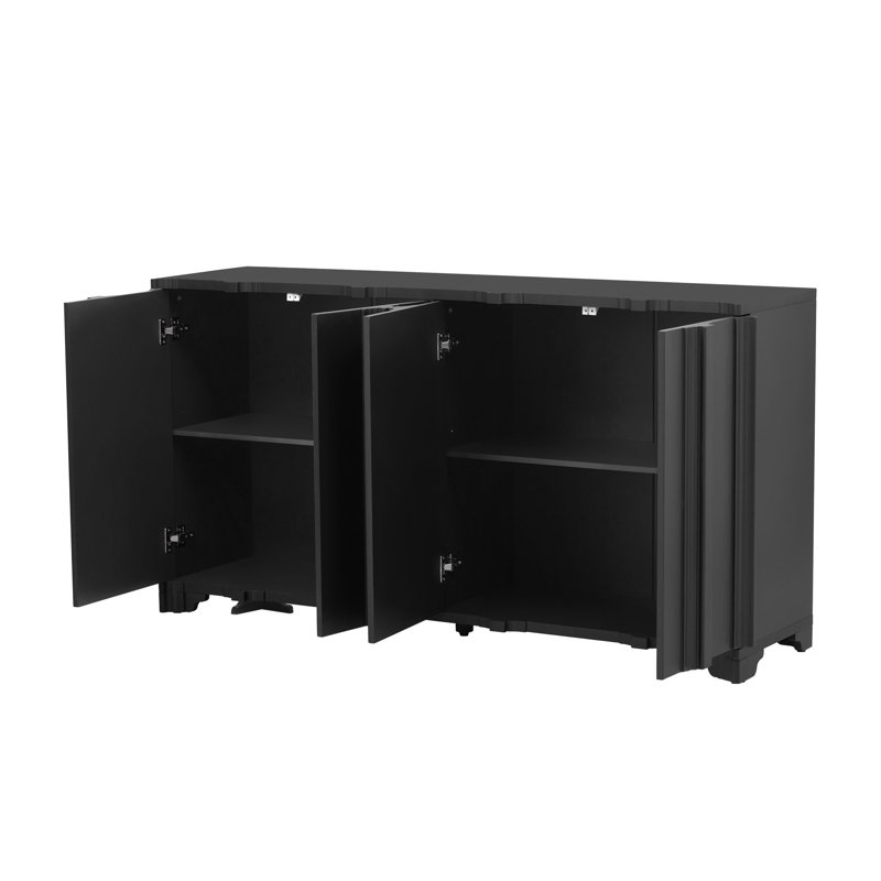 Grote 59.7'' Sideboard With 4 Doors, Black