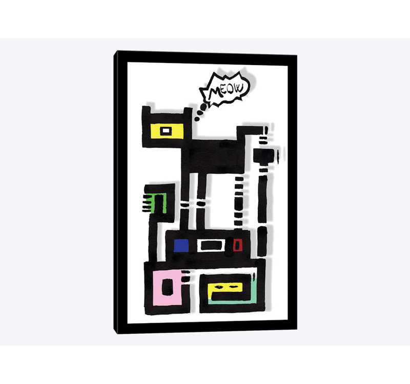« corned urban cat » par barruf, reproduction d’impression sur toile tendue, H 40 po x l 26 po x P 1,5 po, Pas de tapis