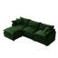 Canapé modulaire en tissu de chenille rembourré de 105 po, canapé modulaire de 105 po et 3 places avec repose-pieds-675169203
