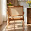 Fauteuil d'appoint en bois synthétique et en rotin l 26 po x P 24 po x H 32 po Velentina