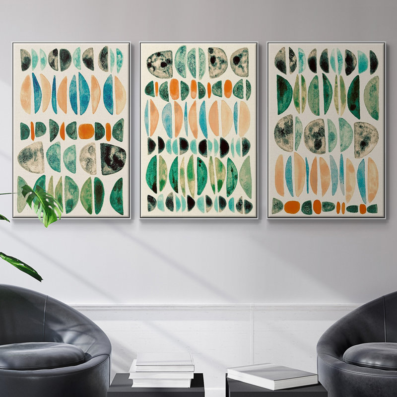 " Semi Stack I " 3 - Pieces, White, 40" H x 90" W  x 2" D