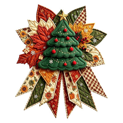 Christmas Decor Christmas Quilted Door Hanger Sewing Kit