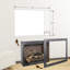 Foyer électrique avec insert de 33 pouces et ensemble de garniture détachable - option de chauffage à écran tactile pour foyer sans fumée et effet de flammes craquelées, luminosité réglable, puissance thermique de 1 500 W, 5018 / H