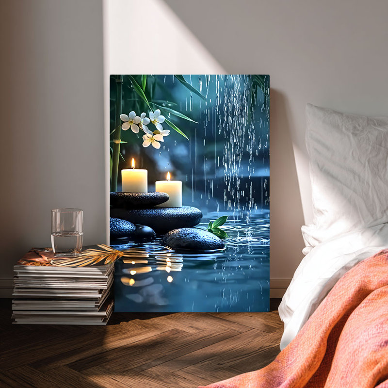 Impression sur toile Zen Calming Spa Stone - Urban Studio, 30*20 inch (75*50*2cm)