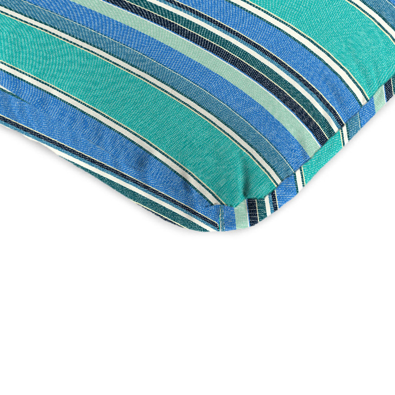 22" x 45" Sunbrella Outdoor Chair Cushion with Ties and Loop, Dolce Oasis