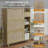 Natural Bohemia Style Shoe Cabinet with 3 Rattan Flip Drawers, 3 Cube Shelves, and 1 Storage Drawer for Hallway and Entryway-500984117