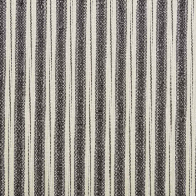 Ashmont Striped Cotton Tailored Window Valance in Charcoal Gray, 72" W x 16" L