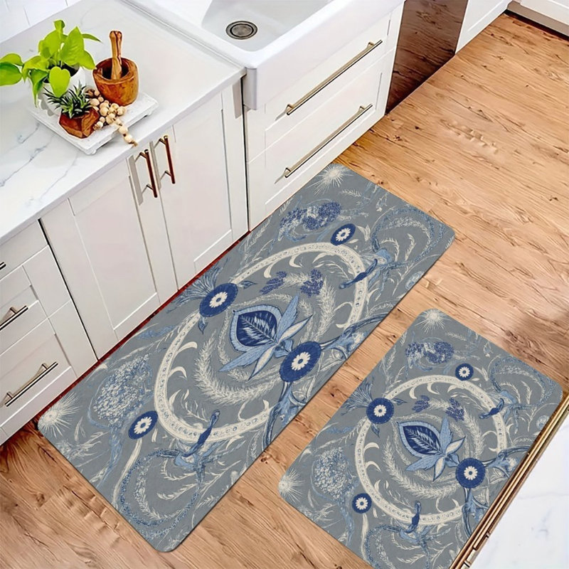 Ensemble de 2 tapis décoratifs ornés de motifs de cuisine