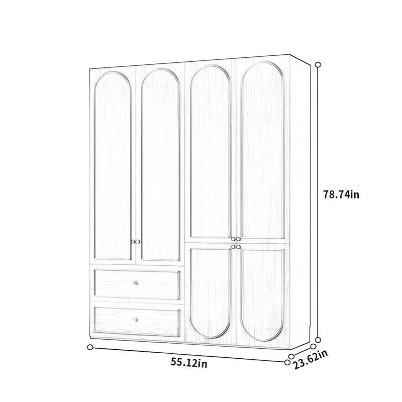 Miller, H 78,74 po x l 55,12 po x P 23,62 po