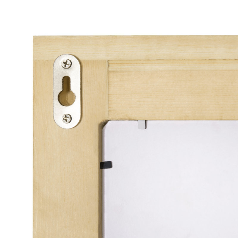 Wall Organiser with Key Hooks, Light Brown