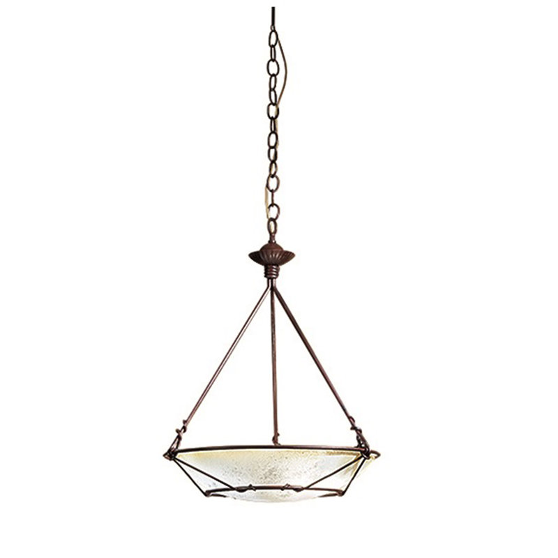 Hume 3 - Light Bowl Pendant, Antique rust