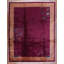 Tapis mauve antique en laine Art déco