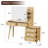 ViolaMakeup Vanity with Mirror, Lights, 5 Drawers  & Storage Shelf-129452187