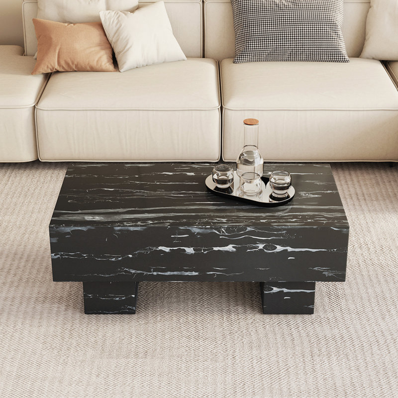 The Coffee Table Has Patterns. Modern Rectangular Table, Suitable For Living Rooms And Apartments.