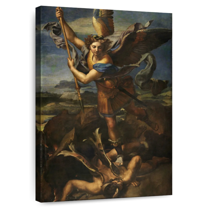 Leisha St. Michael vaincre Satan, H 24 po x l 16 po