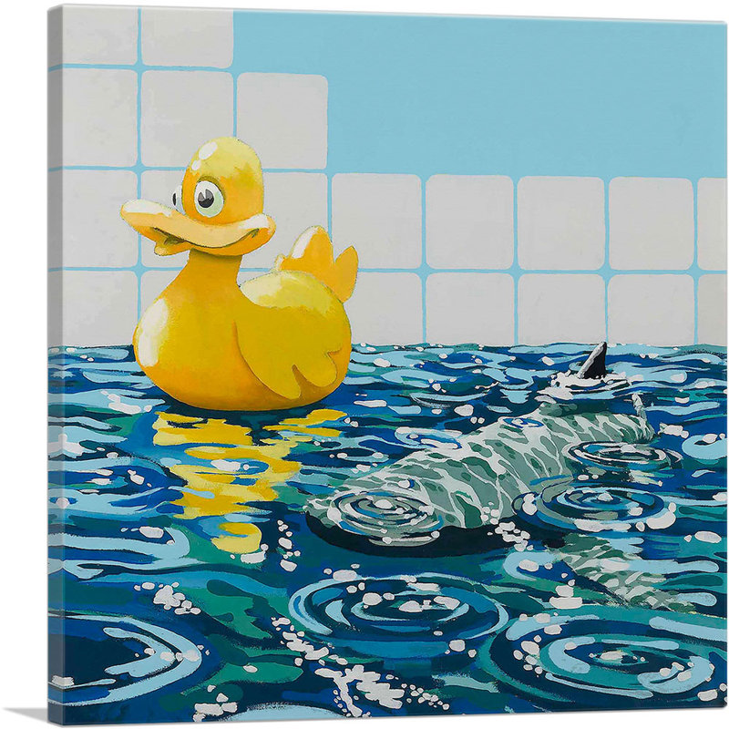 «Caoutchouc Ducky» par Banksy, reproduction d'art sur toile tendue, H 12 po x l 12 po x P 1,5 po