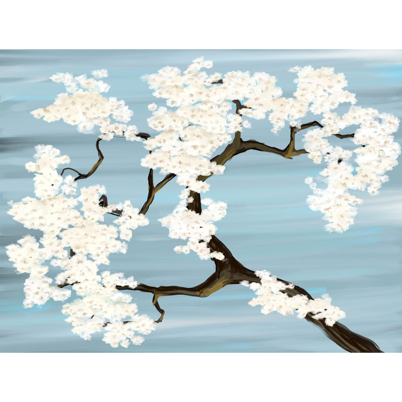 Cherry Blossoms - Painting Print, Wrapped Canvas, 20cm H x 30cm W