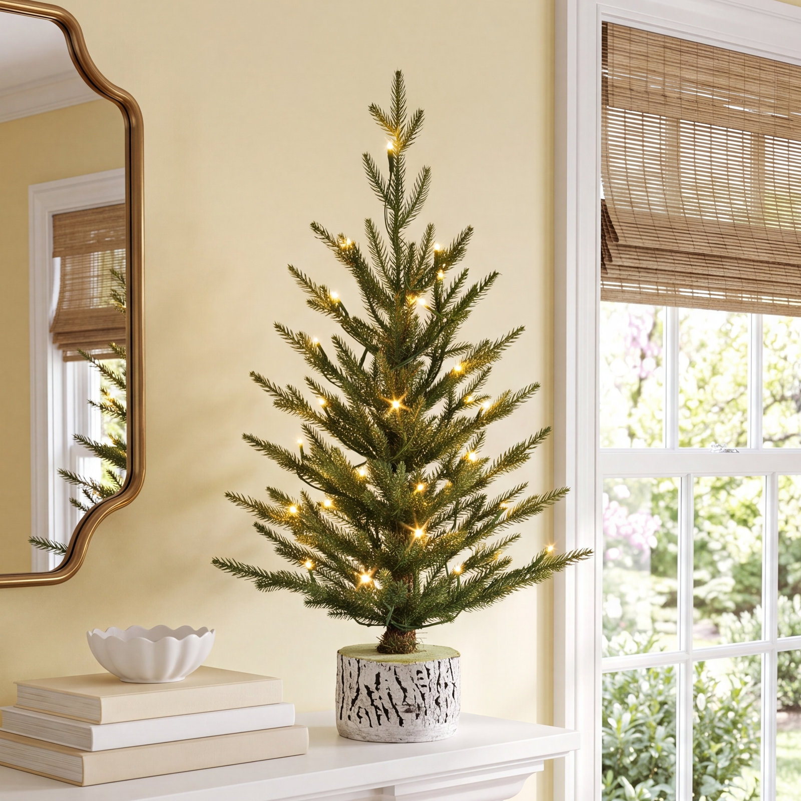 Potted 2' Pre-Lit Fir Christmas Tree