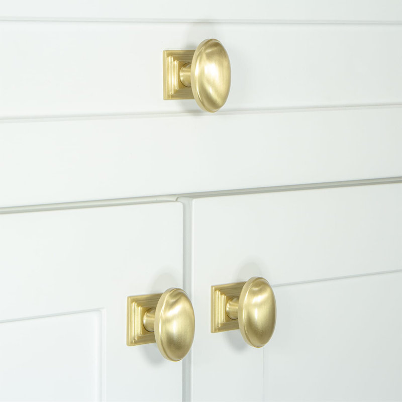 Eden Prairie Oval Knob, Satin Brass