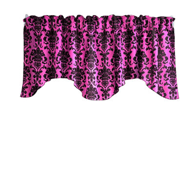 Cantonnière en popeline à motif floral ondulé 58 po