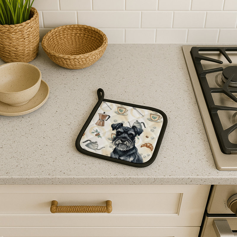 Paire de porte-cafetières noirs Schnauzer