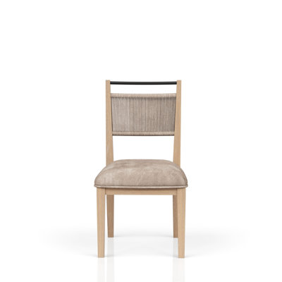 Chaise à dossier en corde avec caramel / siège, structure en bois massif, brun, 39,75 po Profondeur du colis, 21,75 de largeur, 13,5 de hauteur de la chaise, base, revêtement, 66,25 lb. Poids