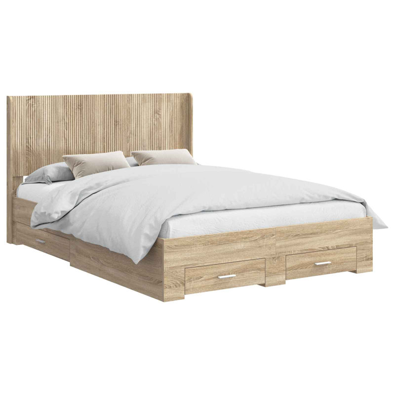 Bed, Sonoma Oak, 120 x 200cm