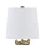 Lampe de table bouledogue français en résine dorée 20 "avec abat-jour en lin-235598947-235598948