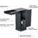 LED 3 Colours Changing Bathroom Waterfall Faucet Vanity Sink Faucet One Hole Single Handle With Drain