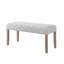 Banc de salle à manger 40 "à finition chêne clair - siège en tissu touffeté gris clair, pieds en bois robustes pour la salle à manger