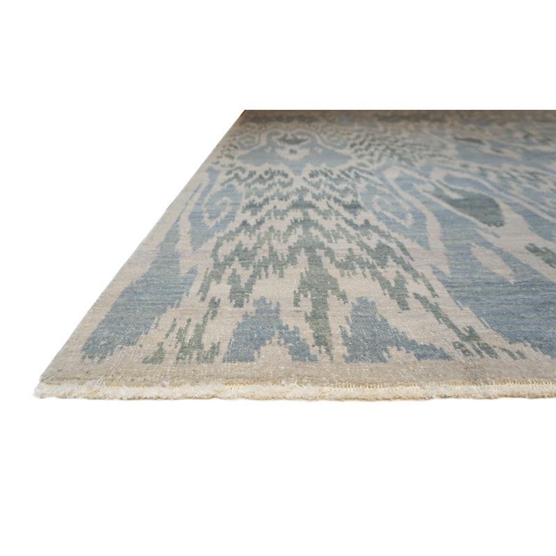 Jazz Hand Knotted Wool Area Rug, Rectangle 10' x 14'