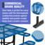 Open Air Series Square Picnic Table with Benches, Umbrella Hole, and Surface Mount-1063925692