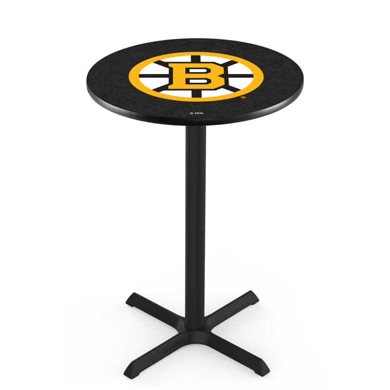NHL Pub Table, Boston Bruins, 36" H x 30" L x 30" W