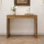 Élégante table de bar en bois naturel de 50 po de long, pratique pour les maisons modernes avec tiroirs de rangement et double fonctionnalité