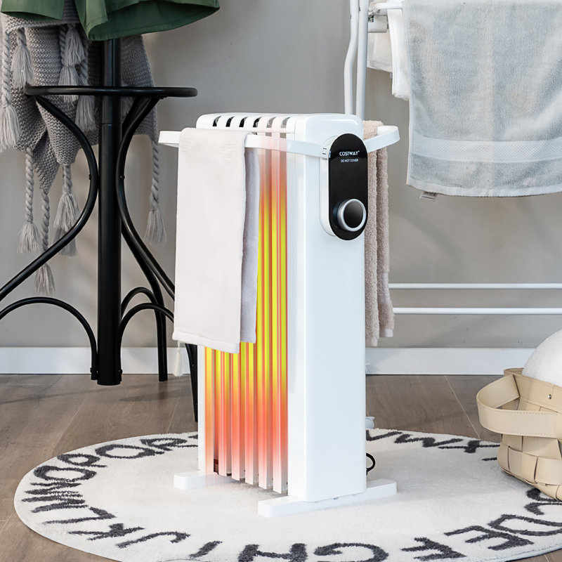Radiateur électrique Costway 1500 Watts, Blanc