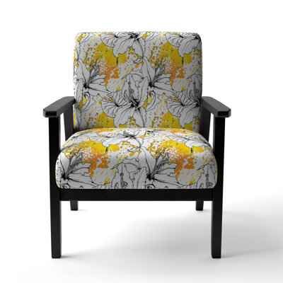 Fauteuil d'appoint rembourré noir et blanc