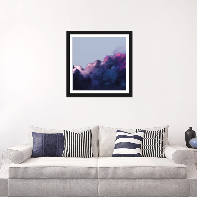«Skies», impression sur toile, Papier d'art encadré noir, H 16 po x l 16 po x P 1 po