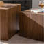 Table basse en MDF imitation bois imitation grain de bois, table d'appoint cubique, ensemble pour chambre à coucher pour petit espace, ensemble de 2, entièrement assemblé, noyer-338558778